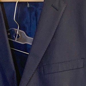 DKNY Navy Blue Three Piece Suit 46R, W36